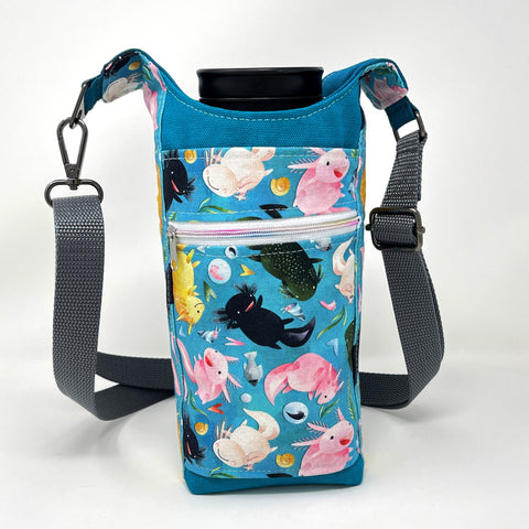 Water Bottle Crossbody Sling - Axolotl