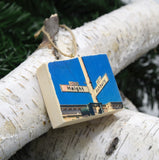 Mini Rectangle Ornament: Haight/Ashbury Corner Sign - Hand-Transferred Photo on Wood