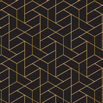 Cloth Face Mask - #301 - Gold Art Deco Geometric on Black