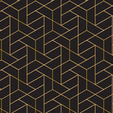 Cloth Face Mask - #301 - Gold Art Deco Geometric on Black