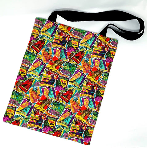 IN STOCK: Halloween Tote Bag - Classic Monster Movie Posters
