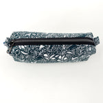 Zipper Pouches - #355 - Forest Mushrooms on Dark Teal Green