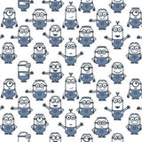 Cloth Face Mask - #73 - Blue and White Small Minions