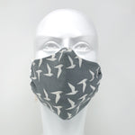 Cloth Face Mask - #141 - Seagulls on Gray