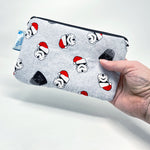 5x8 Zipper Pouch - Star Wars Santa Hat Stormtroopers and Darth Vader