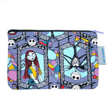 5x8 Zipper Pouch - Nightmare Before Christmas Stained Glass