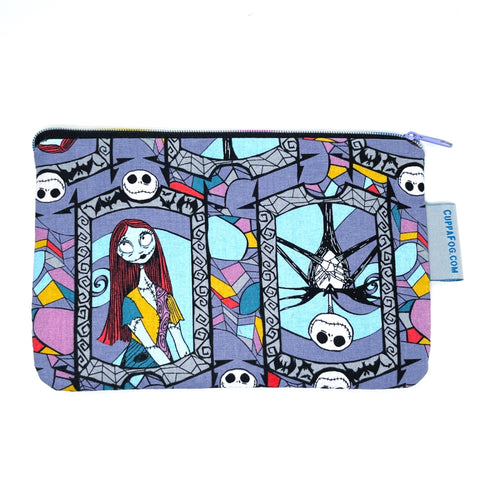 5x8 Zipper Pouch - Nightmare Before Christmas Stained Glass