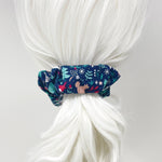 Large Cloth Scrunchie - Woodland Creatures on Navy Blue