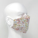 Cloth Face Mask - #308 - CA Golden Poppies Watercolor on Lt Blue