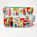 5x8 Zipper Pouch - Vintage Holiday Street Scene