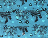 Cloth Face Mask - #52 - Teal Nightmare Before Christmas