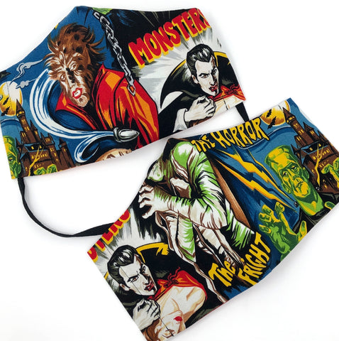 IN STOCK: Cloth Face Mask - #182 - Classic Horror Movie Characters