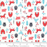 Cloth Face Mask - #142 - Farm Animals on White