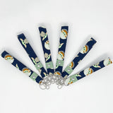 Wristlet Key Fob - Baby Yoda Grogu on Navy