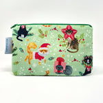 5x8 Zipper Pouch - Grouchy Christmas Cats