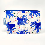 5x8 Zipper Pouch - Octopus with Holiday Lights
