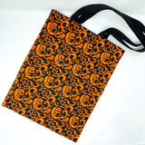 IN STOCK: Halloween Tote Bag - Swirly Ghosts on Black