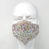 Cloth Face Mask - #308 - CA Golden Poppies Watercolor on Lt Blue