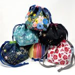 Drawstring Bags - #364 - Sea Creatures on Navy