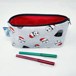 5x8 Zipper Pouch - Star Wars Santa Hat Stormtroopers and Darth Vader