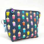 Zipper Pouches - #295 - Happy Boba Tea on Dk Gray