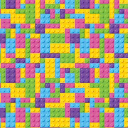 Cloth Face Mask - #313 - Lego Blocks, Pastel Colors
