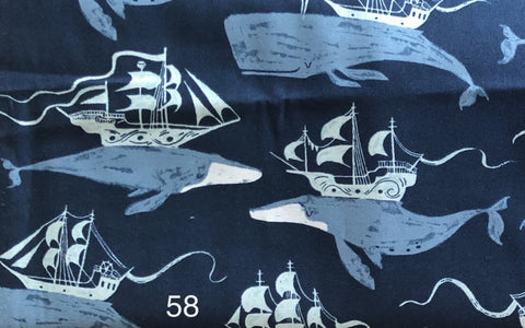 Cloth Face Mask - #58 - Whales with Ships