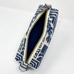 Zipper Pouches - #314 - Hawaiian Woodblock Navy on Ivory