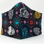 Cloth Face Mask - #149 - Star Wars Sugar Skulls on Black