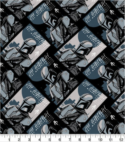 Cloth Face Mask - #146 - Mandalorian Diagonal Gray