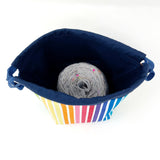 Drawstring Bags - #363 - Thin Rainbow Stripe