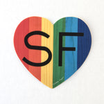 3" Heart Sticker - Assorted San Francisco and California Coastal