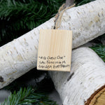 Mini Rectangle Ornament: #16 Cable Car - Hand-Transferred Photo on Wood
