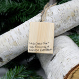 Mini Rectangle Ornament: #16 Cable Car - Hand-Transferred Photo on Wood