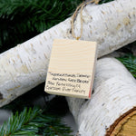 Mini Rectangle Ornament: International Orange: Golden Gate Bridge - Hand-Transferred Photo on Wood