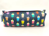 Zipper Pouches - #295 - Happy Boba Tea on Dk Gray