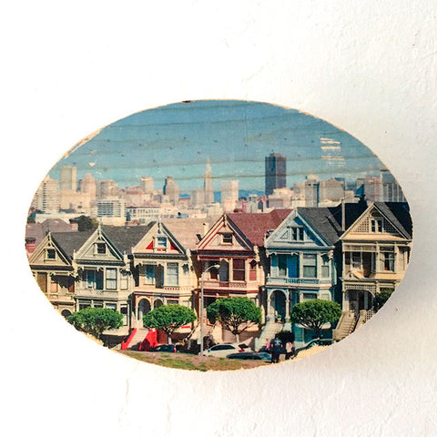 The Painted Ladies - 5x7 Oval
