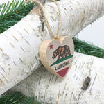 California State Bear Flag ornament - side view