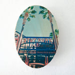 AT&T Park Front View - 5x7 Oval Image on Wood