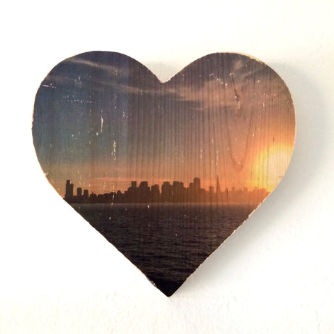 Sunset View from Treasure Island - Heart