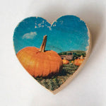 Mini Heart Magnets: Coastal, Succulent, and Nature - Hand-Transferred Photos on Wood, Various Images