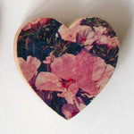 Mini Heart Magnets: Coastal, Succulent, and Nature - Hand-Transferred Photos on Wood, Various Images