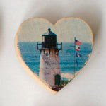 Mini Heart Magnets: Coastal, Succulent, and Nature - Hand-Transferred Photos on Wood, Various Images